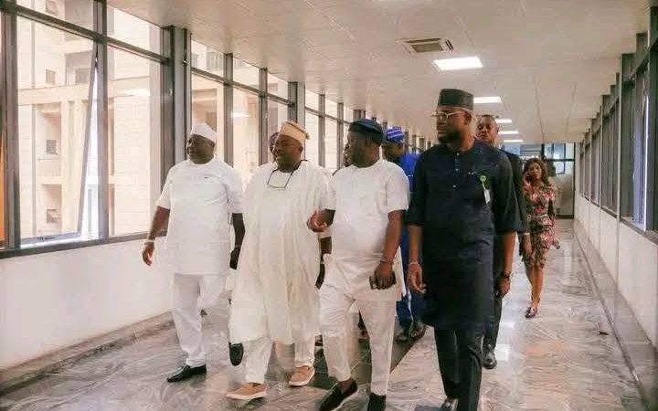 Distinguished Sen. Sharafadeen Abiodun ALLI , PhD, the APC Governorship Candidate for Oyo State, paid a courtesy visit to members of the House of Representatives from Oyo State at the National Assembly.